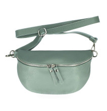 Woman Leather Waist Bag 678 Made in Italy mint