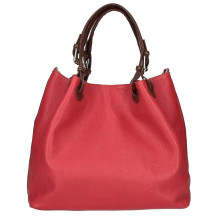 Borsa in vera pelle 684 Made in Italy rosso