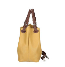 Leder Schultertasche 684 Made in Italy senf