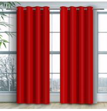Curtain on rings Heaven red