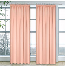 Curtain with plater tape Heaven salmon