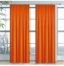 Hotový záves na riasiacej páske Heaven oranžový