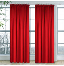 Curtain with plater tape Heaven red