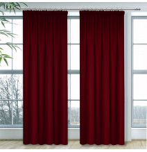 Curtain with plater tape Heaven bordeaux
