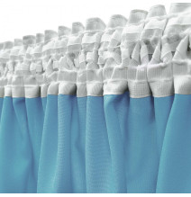 Curtain with plater tape Heaven azure blue