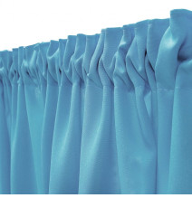 Curtain with plater tape Heaven azure blue