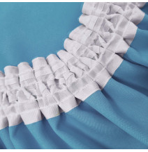 Curtain with plater tape Heaven azure blue