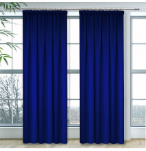 Curtain with plater tape Heaven azure blue