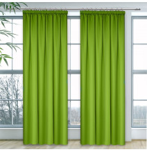 Curtain with plater tape Heaven light green