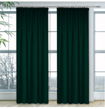 Curtain with plater tape Heaven dark green