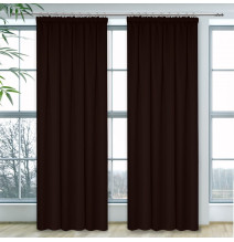 Curtain with plater tape Heaven dark brown