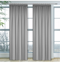 Curtain with plater tape Heaven light gray