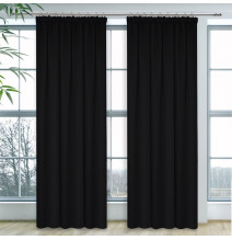 Curtain with plater tape Heaven black