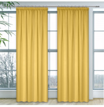 Curtain with plater tape Heaven yellow pastel