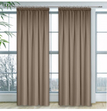 Curtain with plater tape Heaven mocca