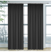 Curtain with plater tape Heaven graphite
