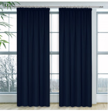 Curtain with plater tape Heaven dark blue