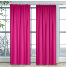 Curtain with plater tape Heaven dark pink