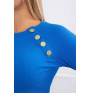 Tričko s ozdobnými knoflíky MI5197 azurově modré