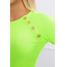 T-shirt with decorative buttons MI5197 green