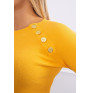 T-shirt with decorative buttons MI5197 mustard