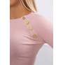 Tričko s ozdobnými knoflíky MI5197 praškově růžové