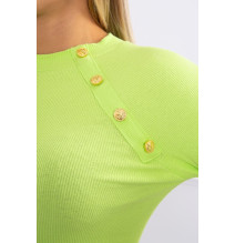 Tričko s ozdobnými knoflíky MI5197 světle zelené