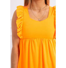 Ladies Dress with frills MI9082 orange neon