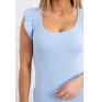Ladies Dress with frills on the sleeve MI9098 heaven blue