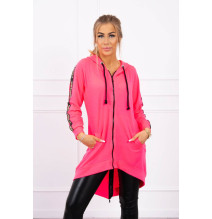 Felpa da donna con cerniera sul retro MI8997 neon pink