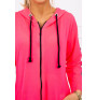 Women's sweatshirt with zipper at the back MI8997 pink neon
