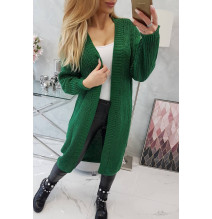 Női kardigán hosszú kardigán MI2019-2 zöld
