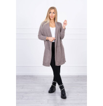 Dámsky sveter s rukávmi typ netopiera MI2019-13 cappuccino