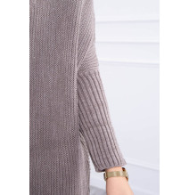 Dámsky sveter s rukávmi typ netopiera MI2019-13 cappuccino