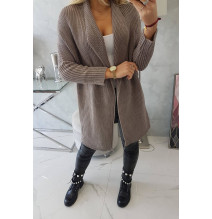 Dámsky sveter s rukávmi typ netopiera MI2019-13 cappuccino