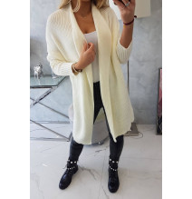 Dámsky sveter s rukávmi typ netopiera MI2019-13 krémový