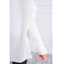 Sweater with hood and sleeves bat type MI2019-16 cream