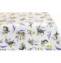 Cotton tablecloth Bunny 90x90 cm Maqde in Italy