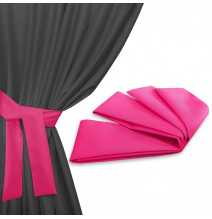 Ribbon for fixing garden curtains 160x8 cm pink