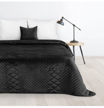 Velvet bedspread Luiz3 black new