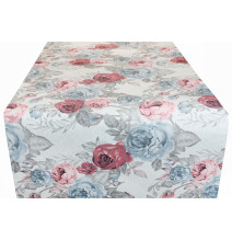 Runner vintage roses 50x150 cm Made in Italy