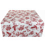 Runner burgundy roses with lurex 50x150 cm Made in Italy