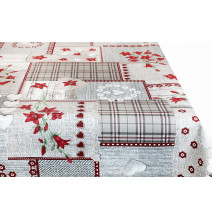 Cotton tablecloth Flowers 90x90 cm Made in Italy