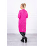Women's sweater with geometric pattern MI2020-4 pink neon