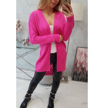 Women's sweater with geometric pattern MI2020-4 pink neon