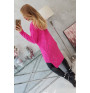 Damenpullover mit geometrischem Muster MI2020-4 neon pink