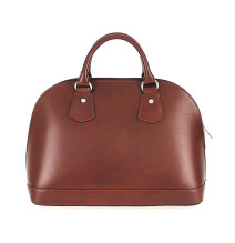 Genuine Leather Handbag 1203 brown