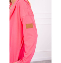 Cape with a hood MI9077 pink neon