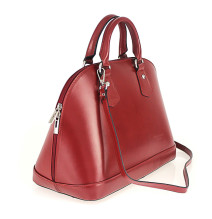 Genuine Leather Handbag 1203 dark taupe