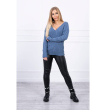 Ladies sweater with neckline 2019-33 jeans